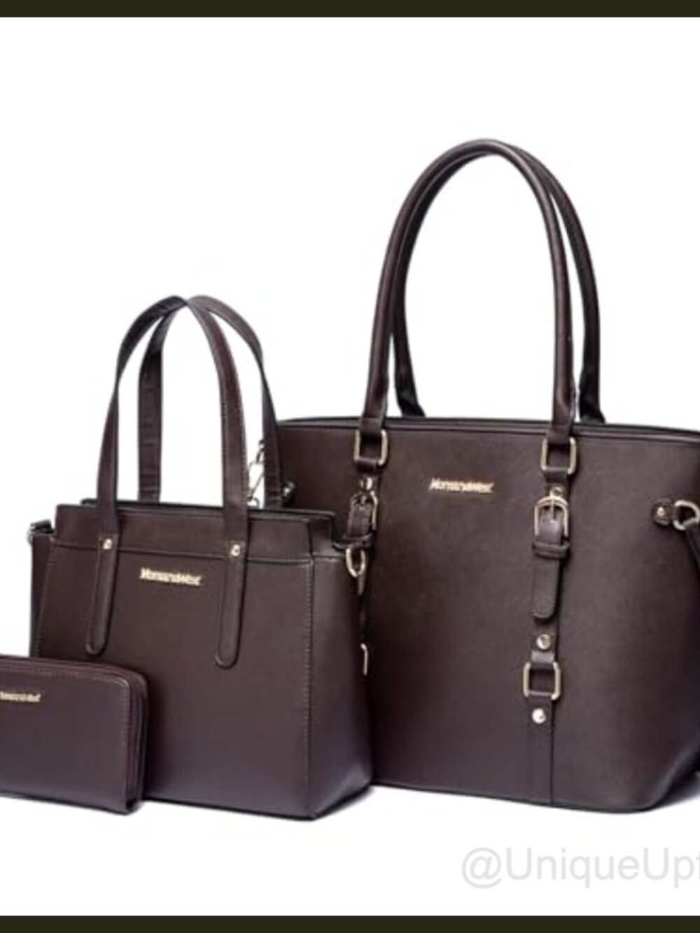 Montana West 3PCS Tote and Wallet Set PU Leather Satchel Handbags